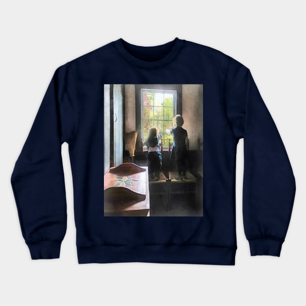 Farms - Waiting for Daddy Crewneck Sweatshirt by SusanSavad